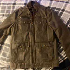 Guess Leather Coat mens